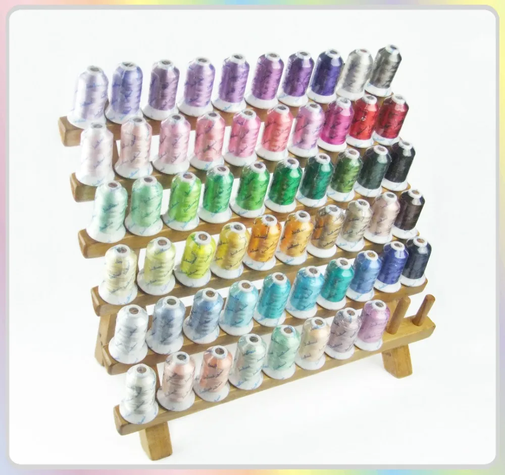 Simthread Brand-new #40 Rayon Embroidery Thread 58 assorted colors, 500m each suitable for any embroidery machine