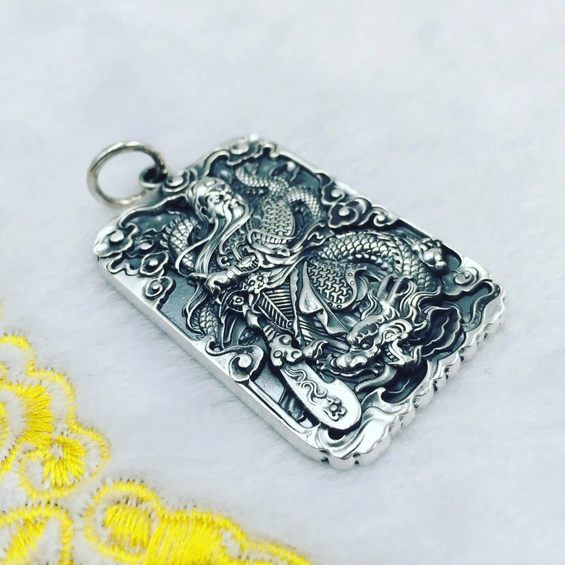 S990 foot intime silver silver car hanging pendant  Yuyin Fortuna Wu factory direct sales