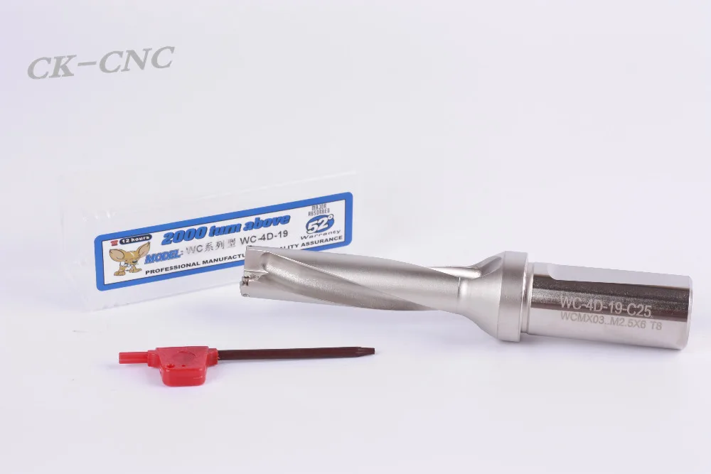 

NEW WC-4D-19 C25 U drill indexable drill CNC TOOL 19mm-4D Machining length=76mm for WCMX030208 insert