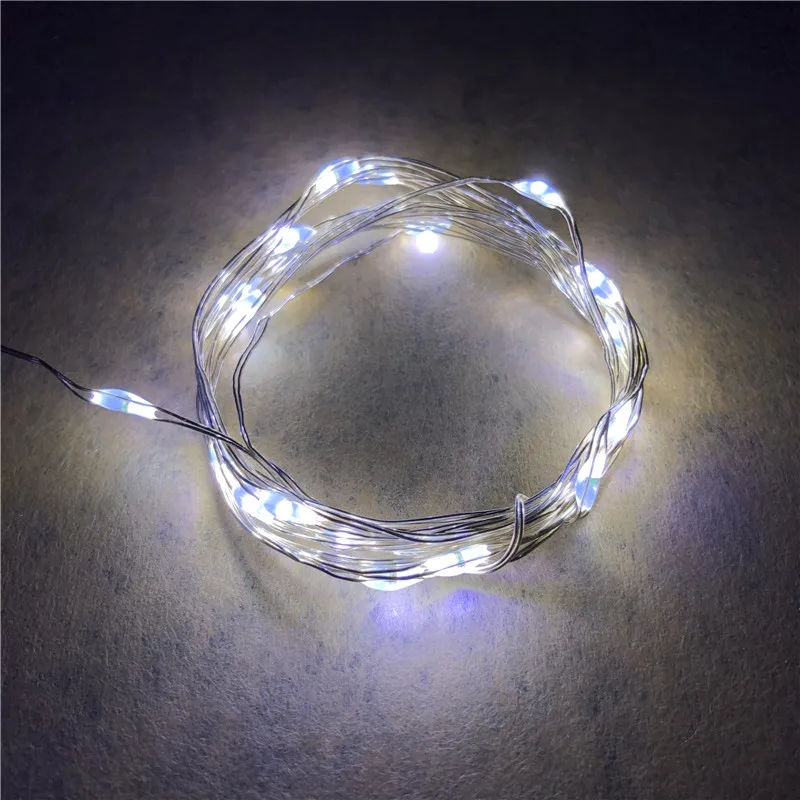 2M 20pcs LED 화환 구리 와이어 Corker 문자열 요정 조명 유리 공예 항아리 병 크리스마스 발렌타인 웨딩 장식