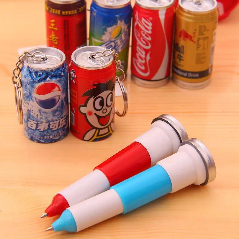 

Jonvon Satone 6pcs Children Drinks Pens Creative Ballpoint Pen Retractable Cans Ball Pens Gifts Wholesale Stationery For School