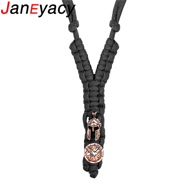 2018 Navy Brave Outdoor Survival Necklace Men's Spartan Helmet Umbrella Rope Necklace Ladies Nylon Women Necklace Colar Homens