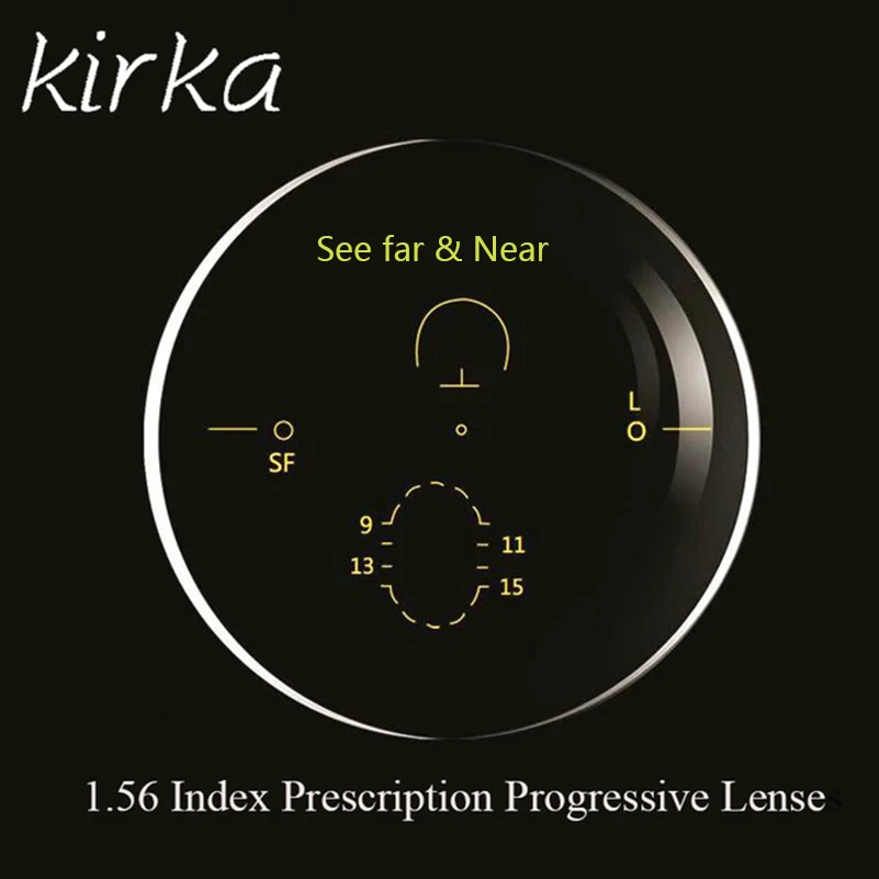 Kirka 1.56 Free Form Progressive Lenses For Prescription Man Glasses Can See Far and Near Lenses Woman/men Myopia Lenses