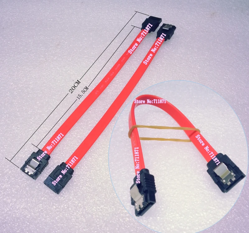 20cm Red Short SATA Cable Serial ATA SATA Line Cable DVD-ROM HDD SSD Data SATA Line 2.5 3.5 inch HDD SATA Serial ATA Cord Wire