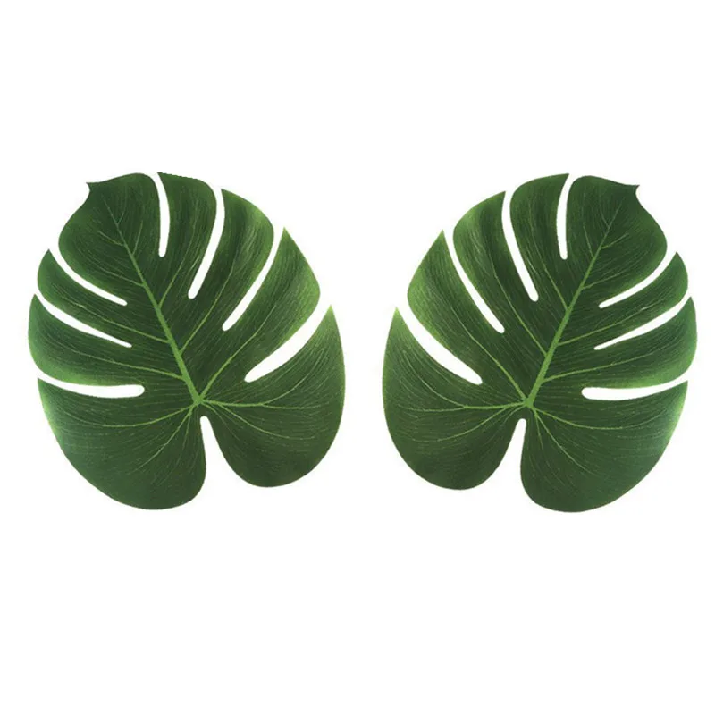 12Pcs Artificial Tropical Palm Leaves For Summer Tropical Party Hawaiian Party Beach Theme Party Home Table Garden Decoration