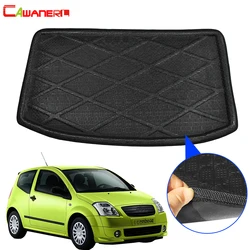 Cawanerl For Citroen C2 Car Tail Trunk Mat Boot Tray Liner Luggage Floor Kick Carpet Mud Cargo Protector Pad Accessories