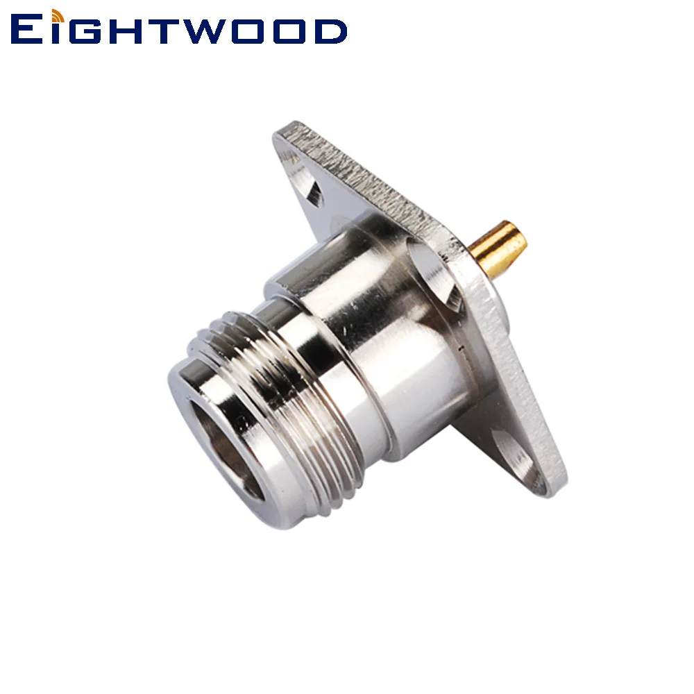 Eightwood 5PCS N Jack Female Panel Mount RF Coaxial Connector Adapter with Solder Cup for Antenna Satellite Systems Base Station