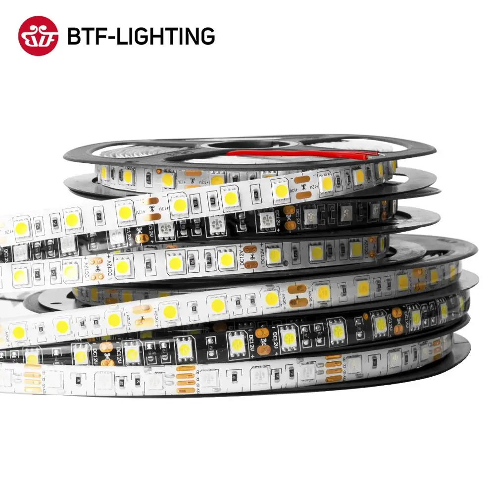 impermeavel flexivel led light strip fita fita lampada de tv rgb rgbw dc 12v 5050 smd 60leds m 300leds m 5m 01