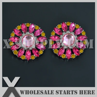 RB1064AM / Free Shipping Amy Acrylic Rhinestone Button with Shank for Clothing,Bobby Pin,Flower Clippie