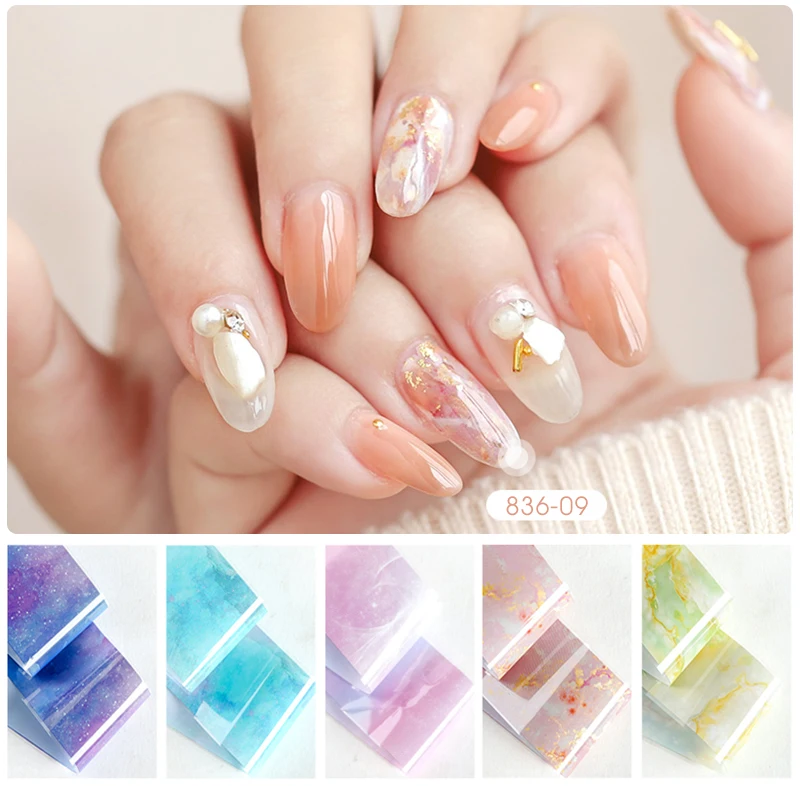 

10 colours Nail art star transfer paper hot sale Rainbow sky Japanese style nail foil sticker nail polish adhesive sticker