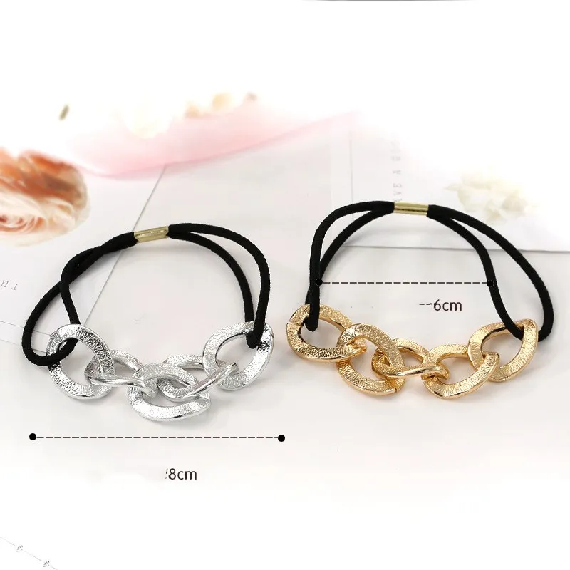 Vintage Metal Beads Braided Headband Rhinestone Elastic Hair Band For Women & Girls Hair Accessories