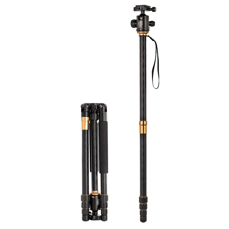 حار Q999 المهنية التصوير الفوتوغرافي المحمولة ترايبود إلى Monopod + الكرة رئيس ل SLR الرقمية DSLR كاميرا أضعاف 43 سنتيمتر ماكس تحميل 15 كجم
