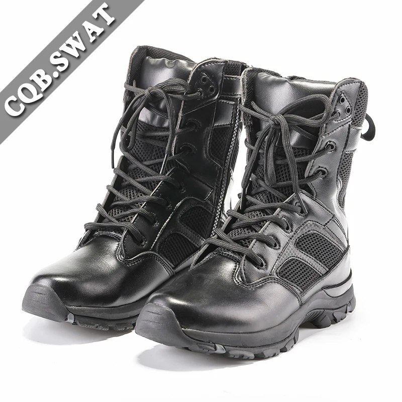 New Design Summer Mesh Breathable Hiking Training Boots Mens Black Wearable Boots For Men