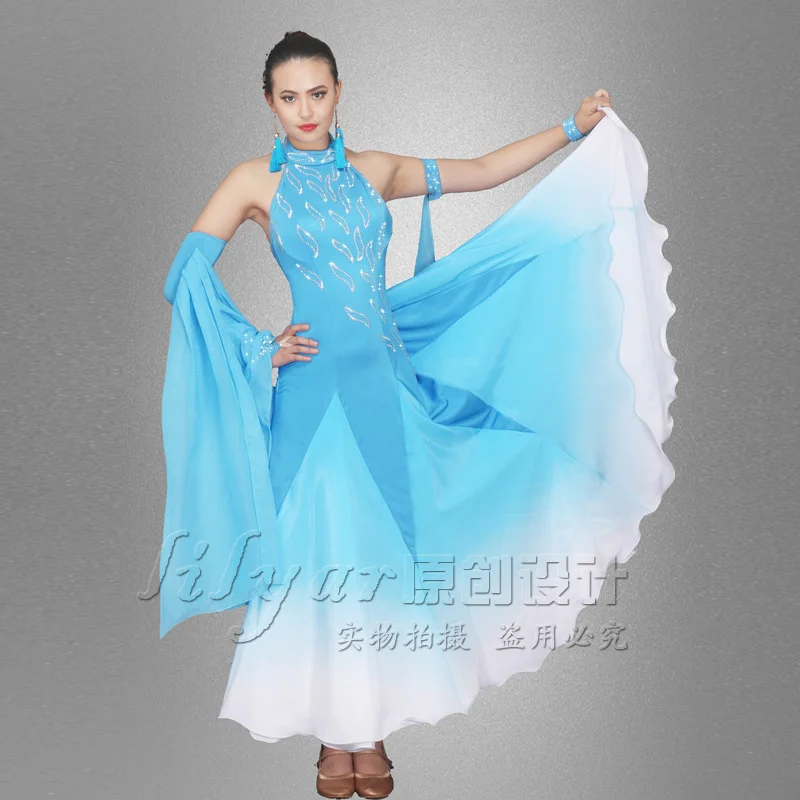 

modern dance costumes beautiful sky blue dress