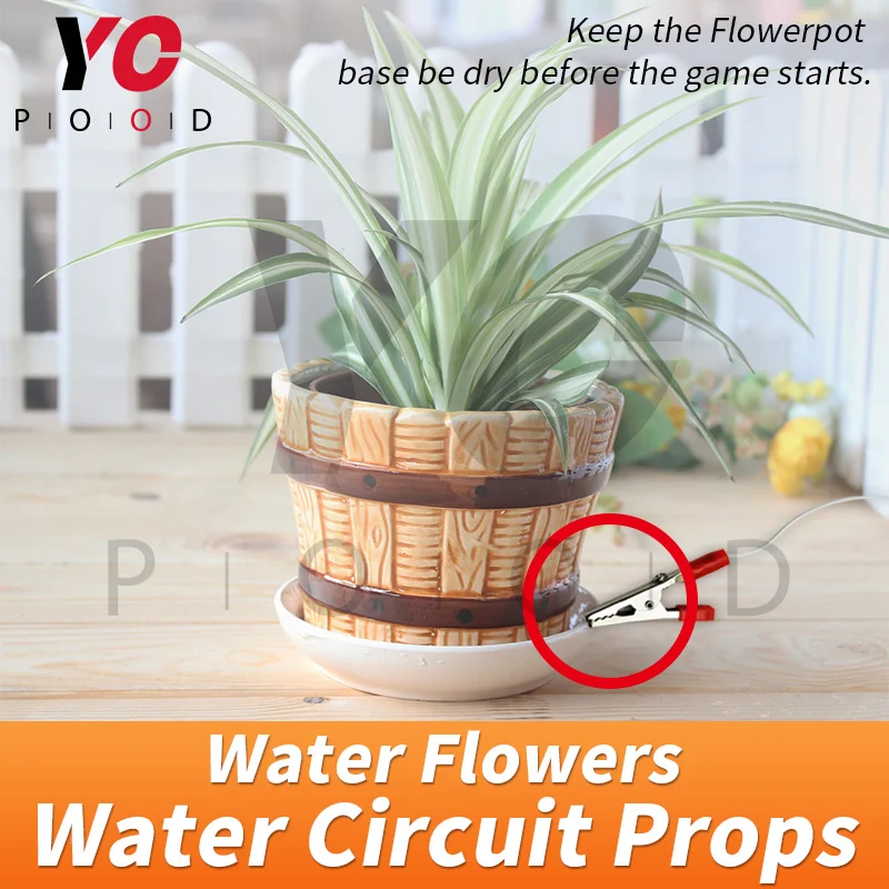 Watering Flower Prop YOPOOD Escape Room Prop pouring water into the vase or flowerpot or bottles to unlock takagism games