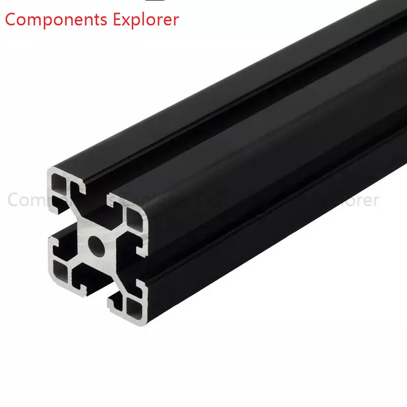 Arbitrary Cutting 1000mm 4040 Black Aluminum Extrusion Profile,Black Color.