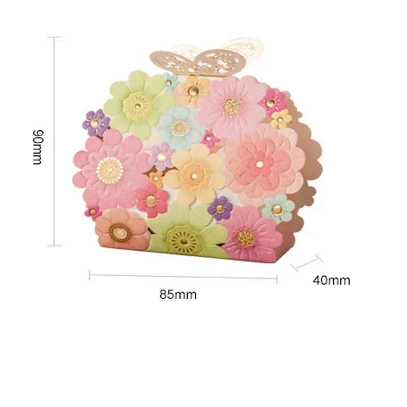 Hot Sale New Laser Hollow butterfly Buckle 50ps Laser Design Candy Box, Wedding Gift Bags, Candy and Gift Boxes