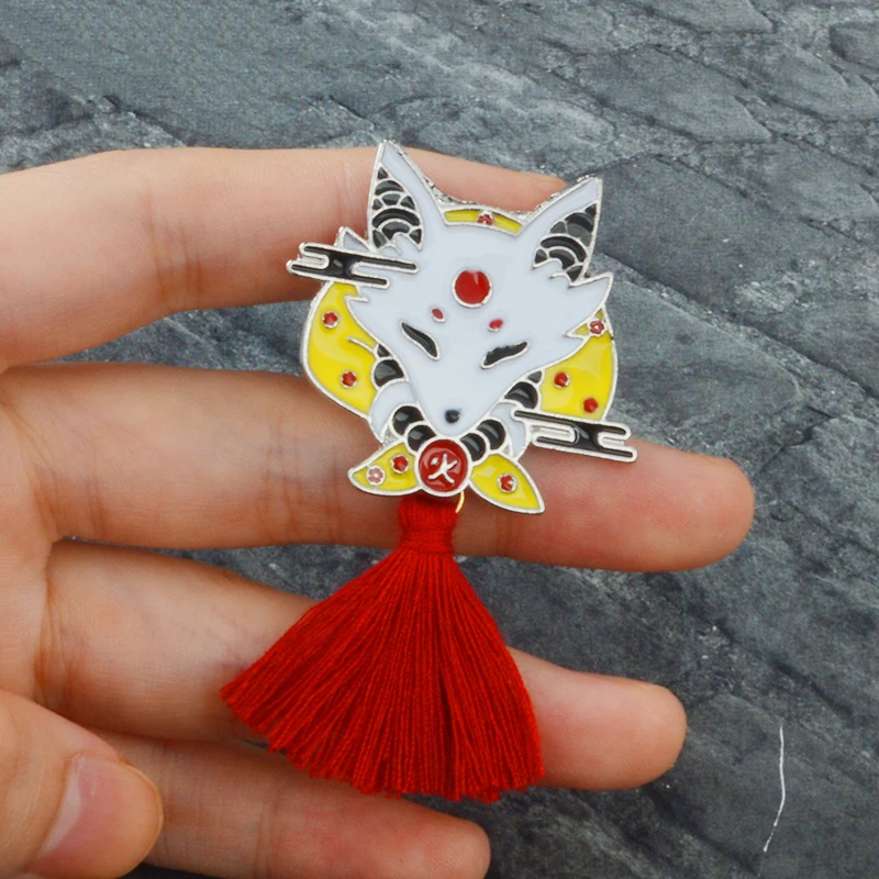 QIHE JEWELRY Japanese Style Pins Collection Sakura Nigiri Sushi Koi Ocean Wave Kitsune Brooches Asican Deco Travel Gifts