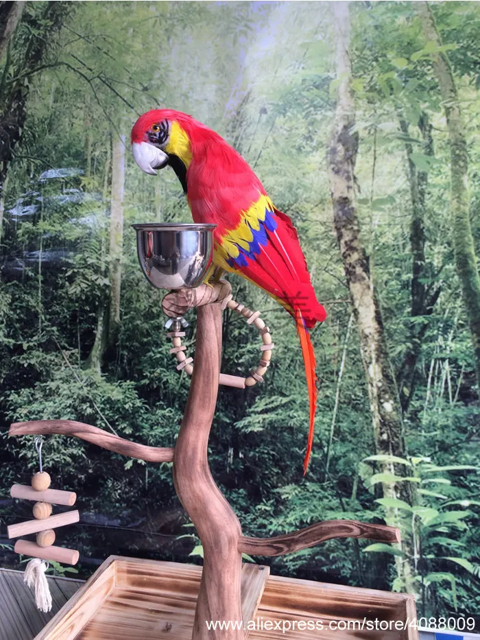 Coloured Artificial parrot for Garden Living room decoration Wedding Event Eater birthday party DIY deco props 40cm