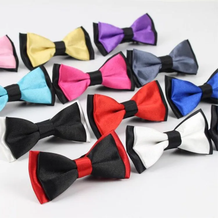 1000pcs/lot men's adult double color Bowtie/Tuxedo General Party Neckties Butterfly double-deck Bow tie