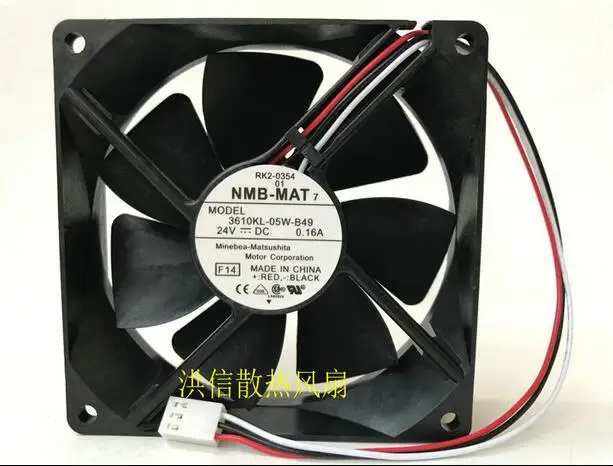 The original NMB 3610KL-05W-B49 DC24V 0.16A 902592253 wire converter cooling fan