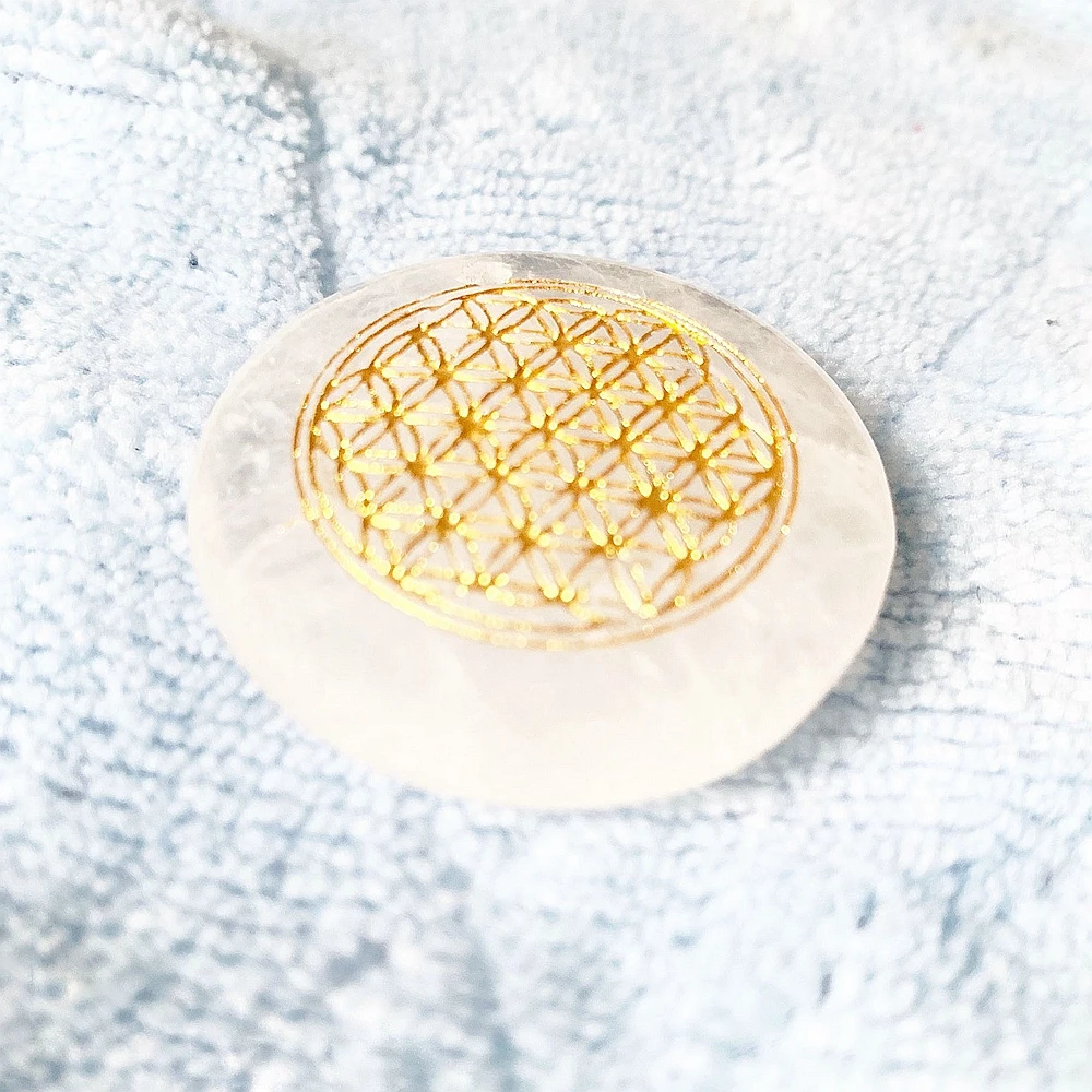 Natural Stone Carved Pendants Flower of Life Pendant for Diy Necklace Jewelry Sacred Geometry Charms Wholesale Dropship 1pc