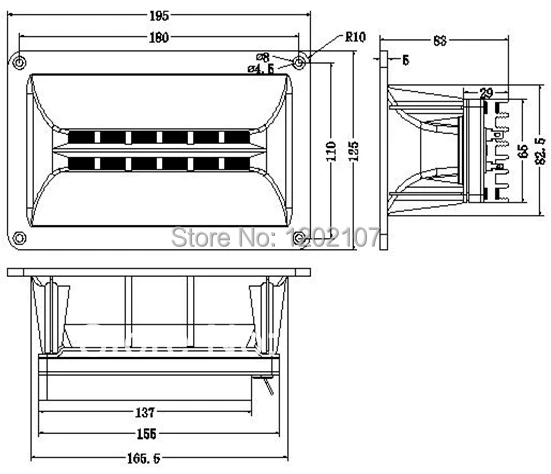 Wysokiej mocy głośnik wysokotonowy wstążkowy aluminiowe głośniki planarne transformator średniej częstotliwości do naprawy DIY głośniki HiFi Audio