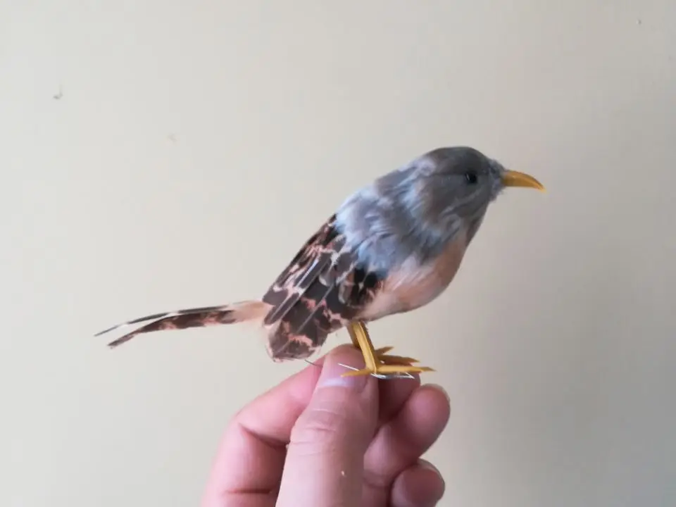 Около 12 см имитация пены и перьев птицы Троглоди мускус яркая птица, пасторальная ручная работа, украшение сада подарок a2005