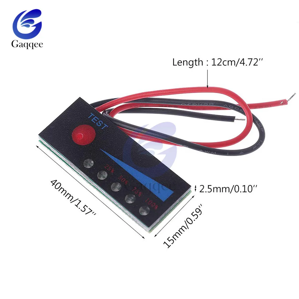 1S2S3S4S 12V Lead Acid Battery18650 Li-ion Lipo Lithium Battery Level Indicator Tester LCD Display Meter Module Capacity