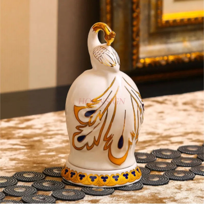 

Ceramic Peacock Toothpick Fashion Gold Toothpick Personality Living Room Toothpick Bucket Sale