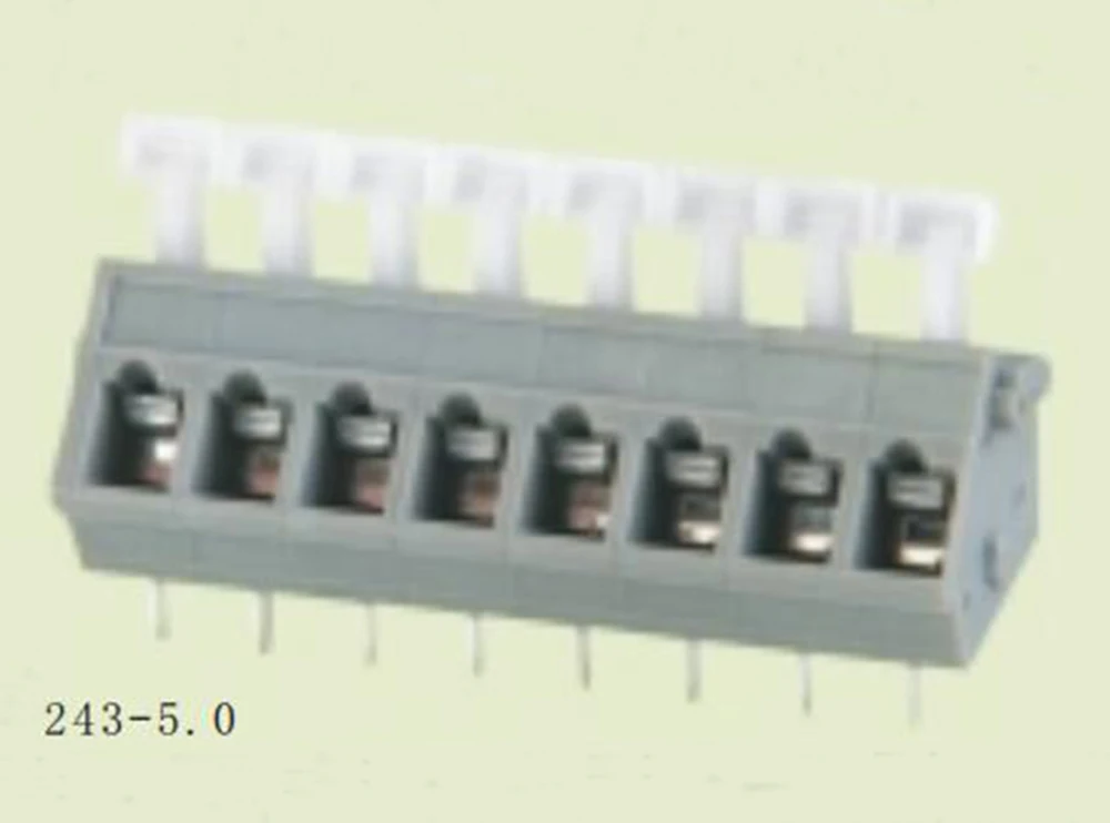 PCB Spring Terminal Block 5.0mm Pitch, ELT243-5.0 ,IEC450V17A CE Rohs UL300V15A 28-12AWG