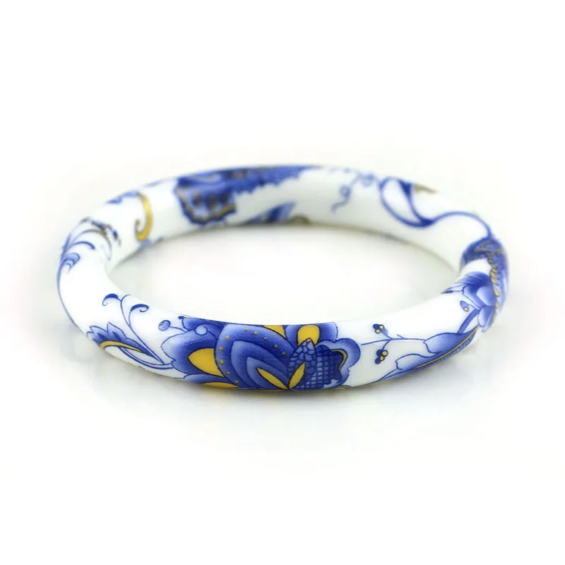 New Fashion Design vintage flower ceramics bangles chinese traditional fashion Classic jewelry Accessory Wholesale china classic