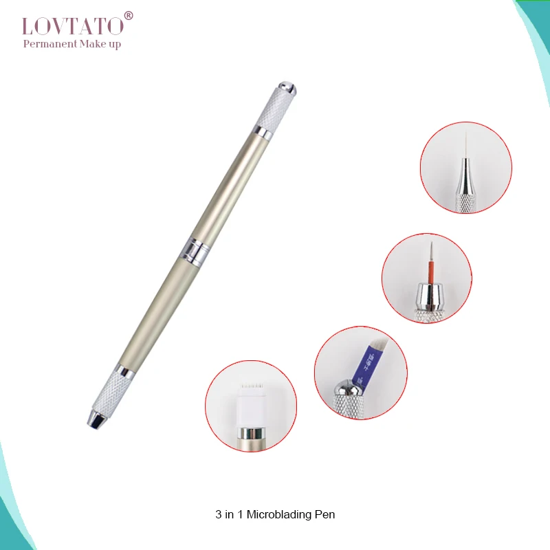 3 in 1 professional microblading pen tattoo machine caneta manual tattoos tools Permanent Makeup Eyebrow Tebori microblade 3D