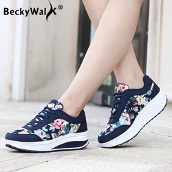 Women Casual Shoes Printed Women Canvas Shoes Tenis Feminino 2023 New Arrival Fashion Lace-up Platform Women Sneakers WSH3302