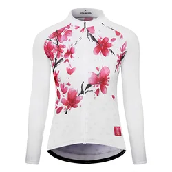 MTSPS Women Cycling Jersey Mtb Bicycle Clothes Ciclismo Long Sleeves Jersey Road Riding Shirt Female Road Bike Cycling Clothing