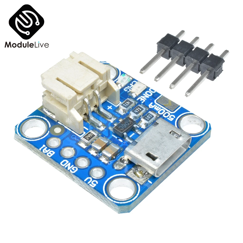 Micro-Lipo Micro-B USB Battery Charger Charging Board Module Lithium Ion LiIon MicroUSB For LiPoLiIon v1 Sensor 5V 3.7V 4.2V