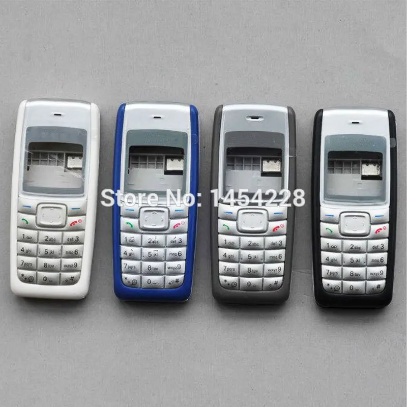 BINYEAE New Full Housing Case Cover Facing Front Frame With Key Board Display Glass+Middle Frame+Back Cover For Nokia 1110