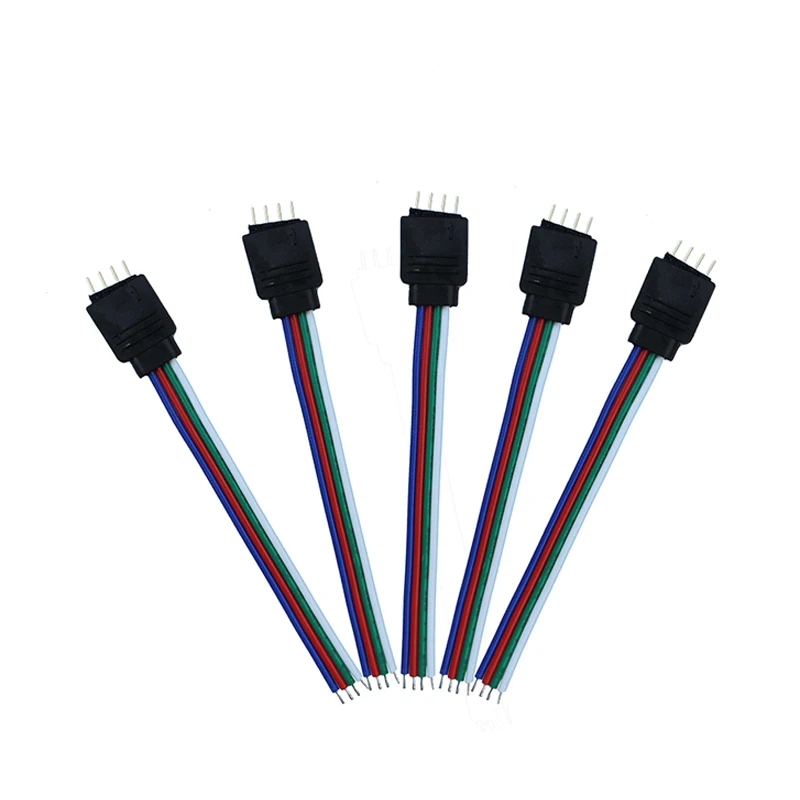 10cm 15cm 4pin Male RGB Connector Wire Cable For for 3528/5050 RGB led strip