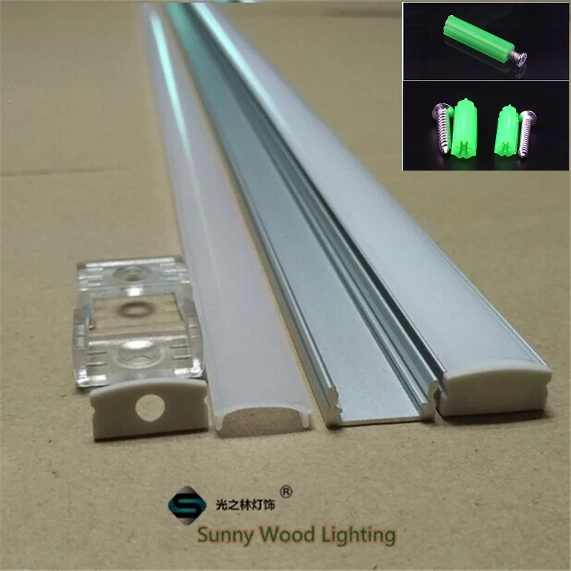 10Set/Lot 40inch 12mm Strip Led Aluminium Profile For Bar Light Flat Slim Channel Tape Housing Kitchen Cabinet Linear Ceilings