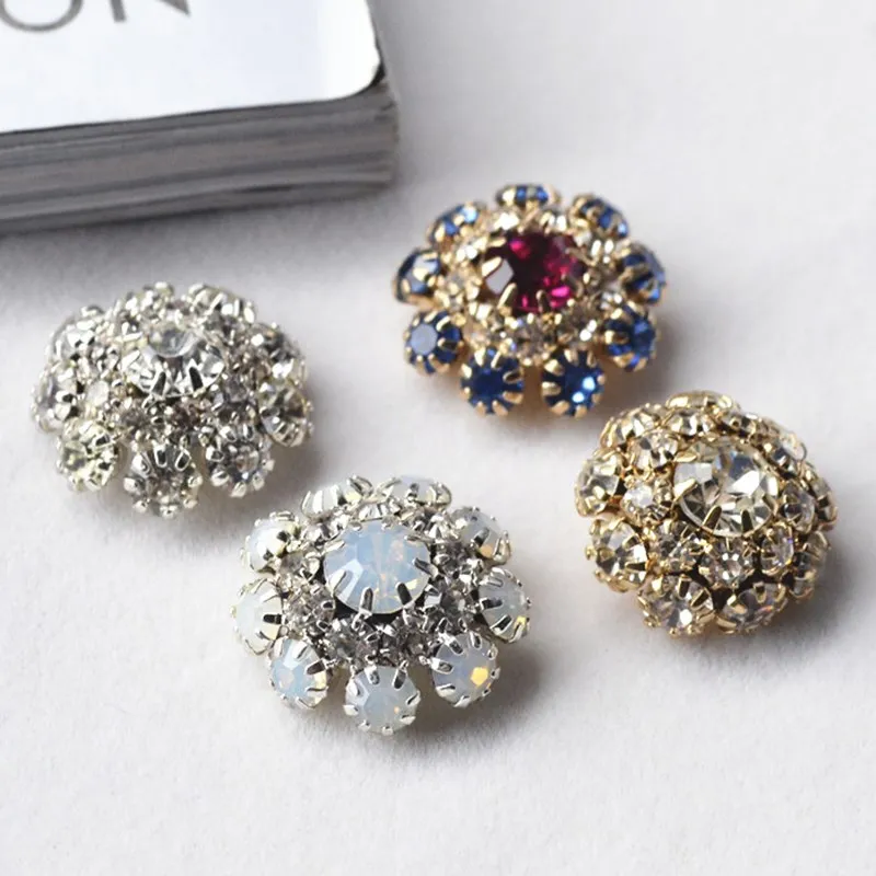 New Hot Sale Diamond Rhinestone Crystal Cluster Button DIY Scrapbooking Craft button clothes decoration diy accessories