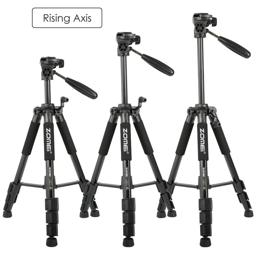 ZOMEI Q111 Di Động Chuyên Nghiệp Du Lịch Hợp Kim Nhôm Chân Máy Ảnh Chảo Đầu Dành Cho Máy Ảnh Canon Nikon SLR Tặng Dây & Giá Đỡ Điện Thoại