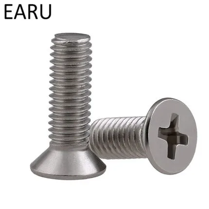 M1.0 * 3/4/5 mét 304 Thép Không Gỉ T819 Tiêu Chuẩn Phẳng Chìm Phillips Chữ Thập Head Screws Bolt cho Máy