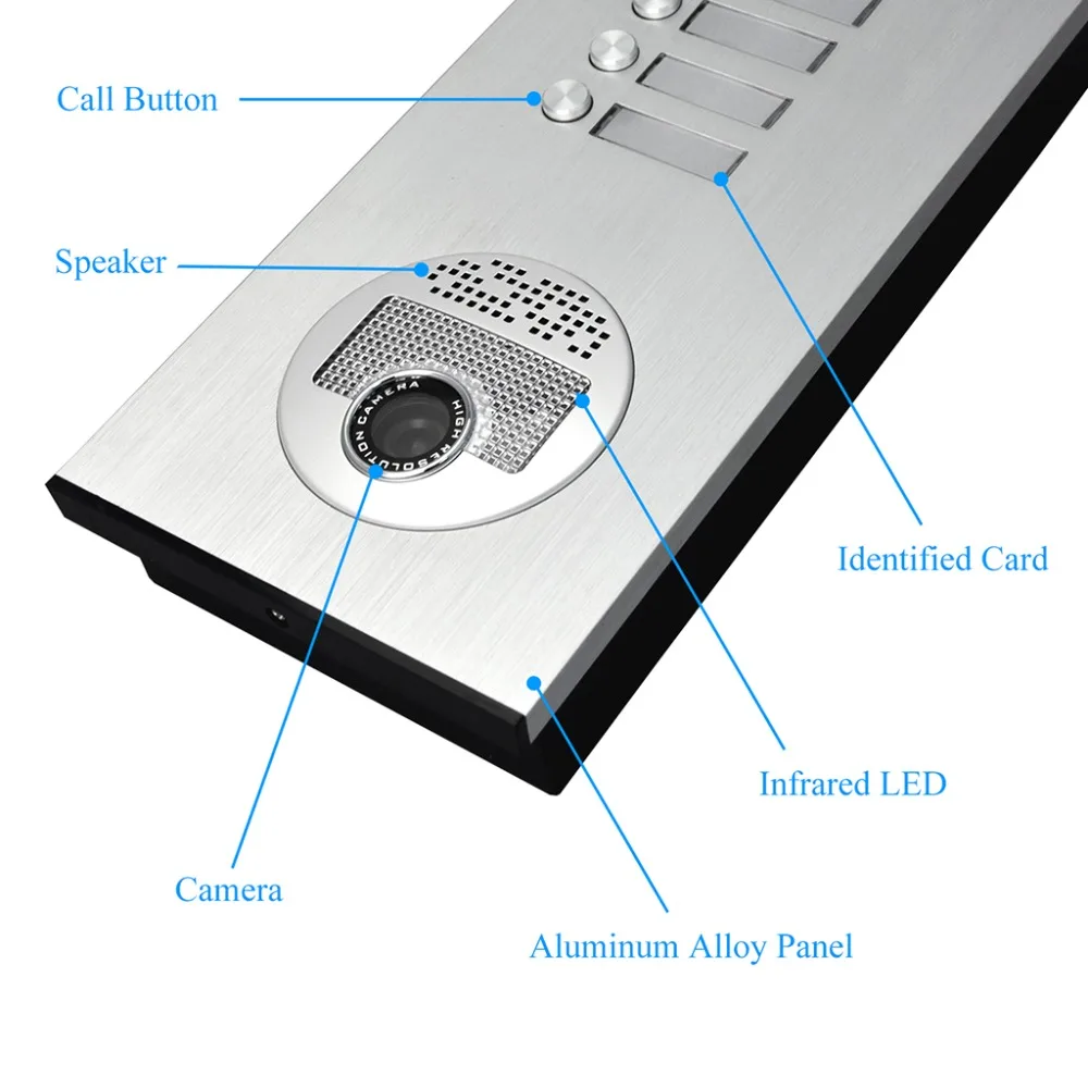 3 Units Apartment intercom system Video Door Phone Door Intercom HD Camera 7\