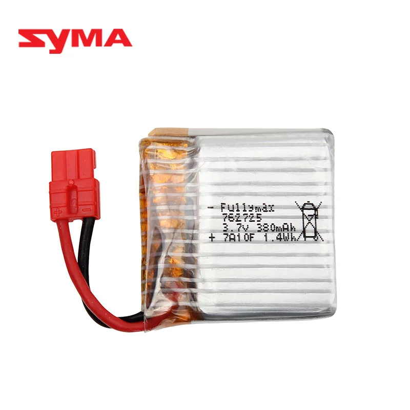 Original SYMA X21 X21W X26 3.7V 380mAh Battery 762725 for Quadcopter Spare Parts Remote Control Helicopter Accessories 762725