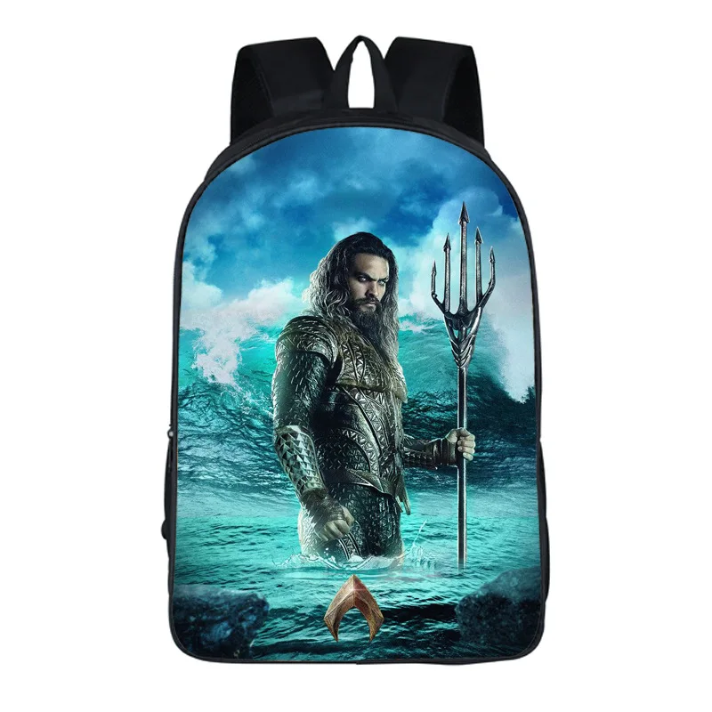 Aquaman superhero Backpack TenLaptop Backpack for Teenage Films School Bags Casual Travel Rucksack Fans Book bag for Gift