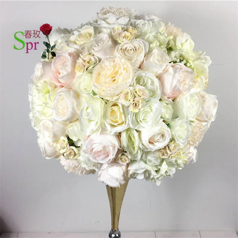 

SPR wedding table center flower ball road lead artificial flore centerpiece wedding backdrop flower decoration