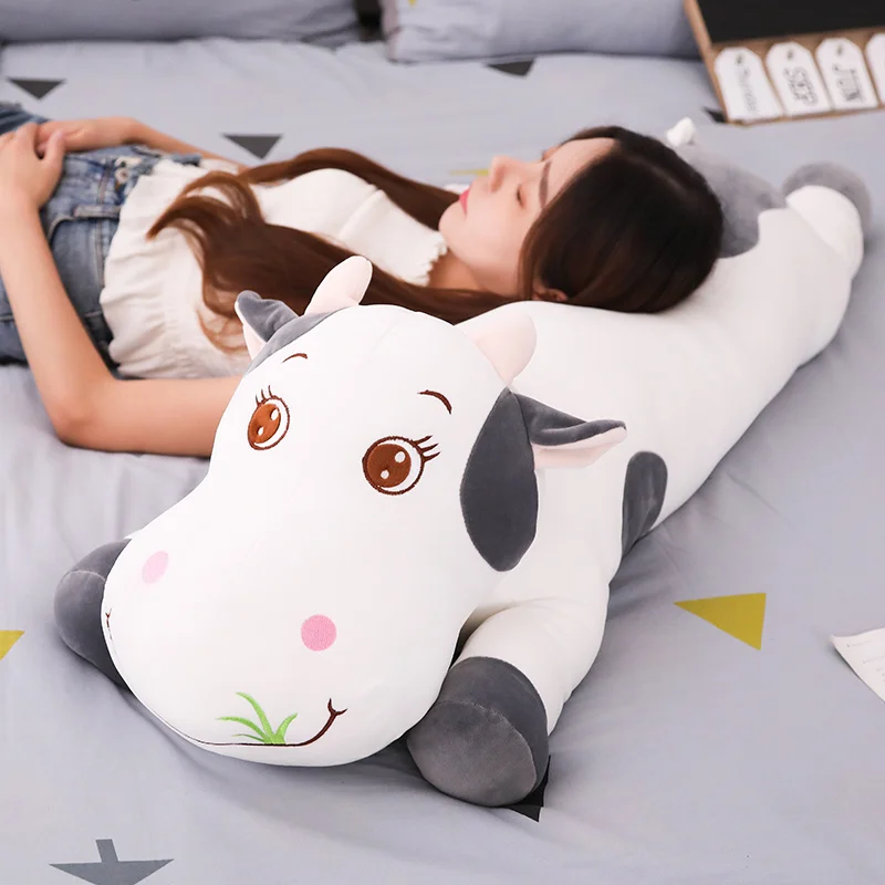 50cm-140 cm Large Size Cute Cows Stuffed With Plush Toy Fabrics Are Comfortable And Soft For Children As A Birthday Present