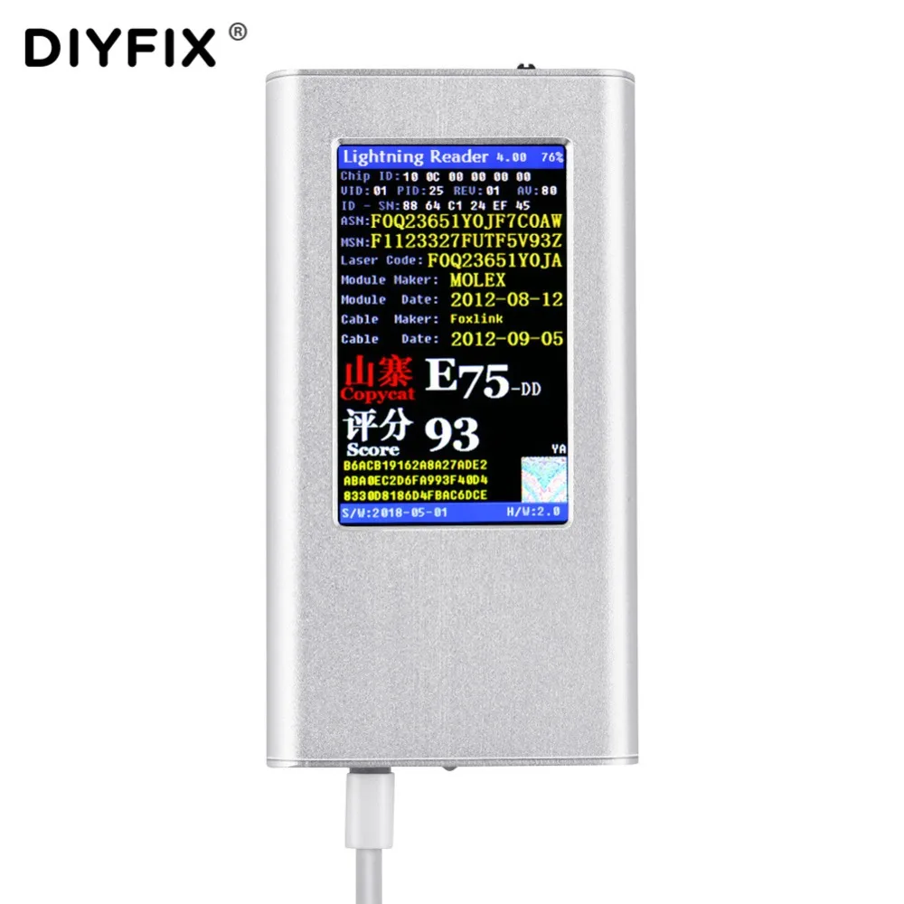 DIYFIX Data Cable Tester for iPhone True and False Detector Recognizer