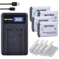 4X NP-BX1 NP BX1 NPBX1 Camera Battery Pack (1600mAh)+ LCD USB Charger for Sony RX100 AS15 H400 HX300 HX90 HDR AS10 AS20 Cameras