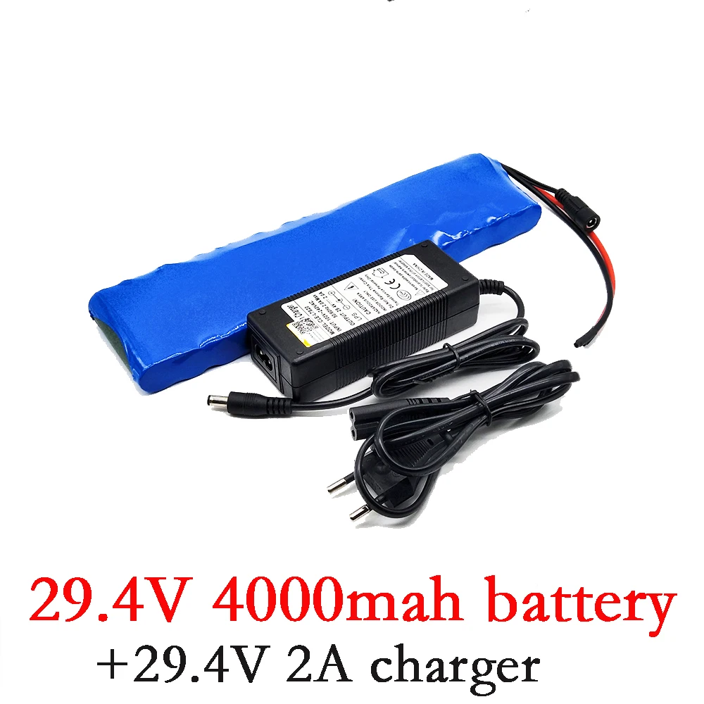 Liitokala 24V 4Ah 7S2P 18650 Battery li-ion battery 29.4v 4000mah electric bicycle moped /electric  include the 29.4v 2A charger